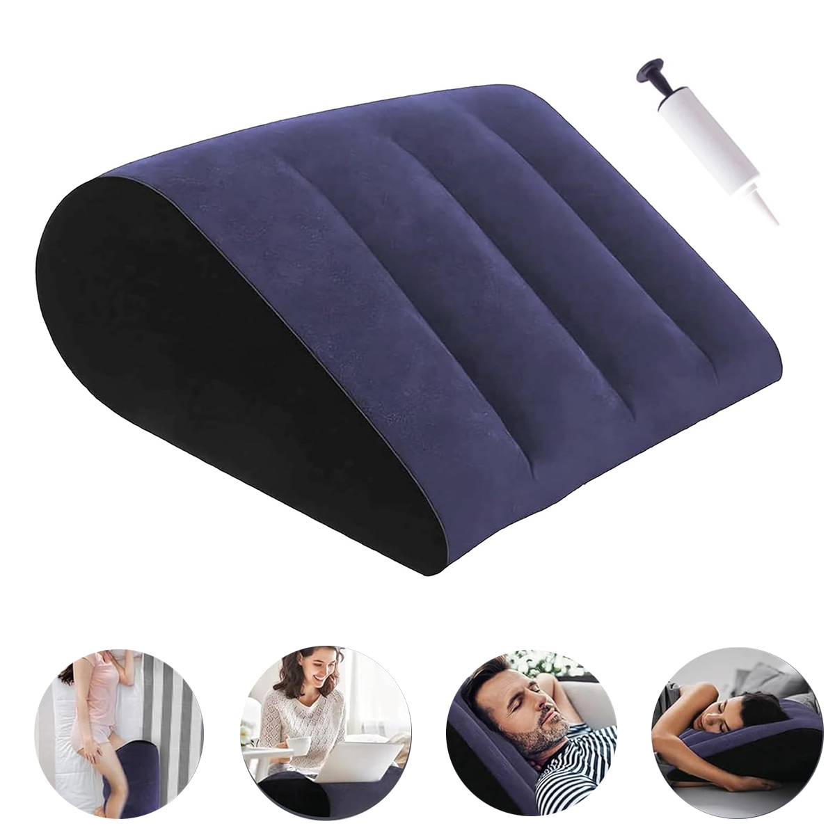 Office Furniture Home - 팽창식 쐐기형 베개 보라색 인체공학적 등받이