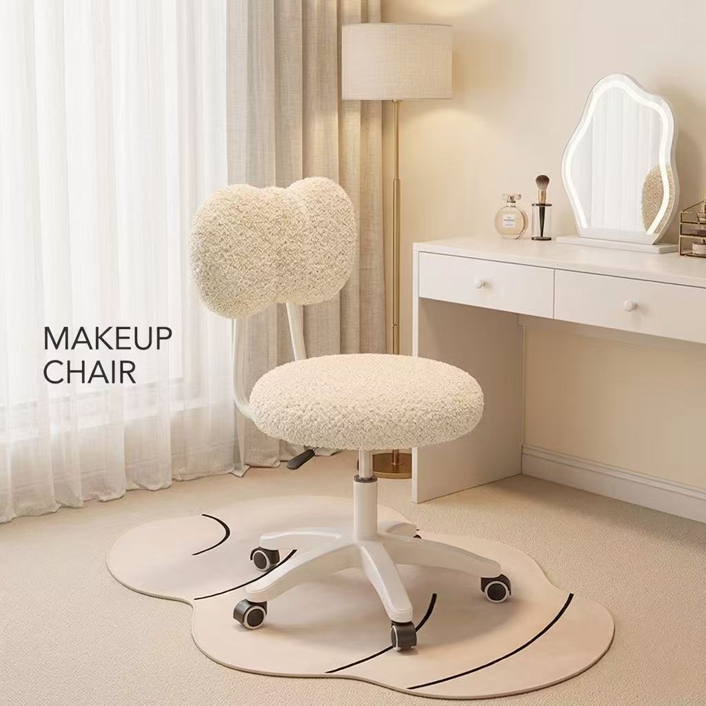 귀여운 부클 회전식 사무실 의자 360 °   회전식  - Office Furniture Home 리뷰 및 가격