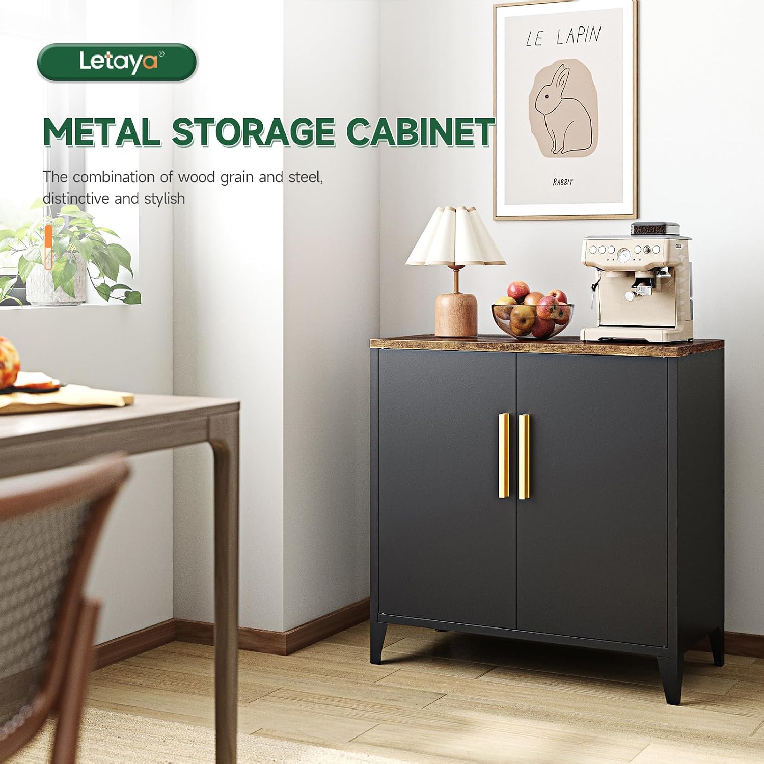 문과 선반이 있는 금속 보관 캐비닛, 주방, 식당, 사 - Office Furniture Credenza 리뷰 및 가격