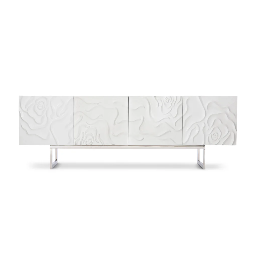 현대적인 거실 가구 화이트 로즈 엠보싱 수납장, 맞춤형 - Office Furniture Credenza 리뷰 및 가격