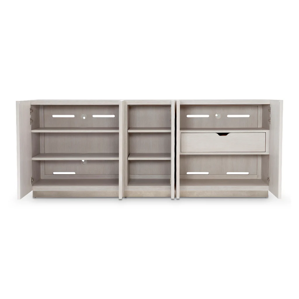 모던 화이트 웨이브 질감 TV 스탠드 크레덴자, 가정  - Office Furniture Credenza 리뷰 및 가격