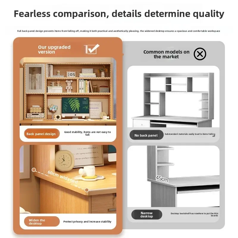 현대식 책상 데스크탑 컴퓨터 책상, 4개의 서랍과 책장 - Office Furniture Credenza 리뷰 및 가격